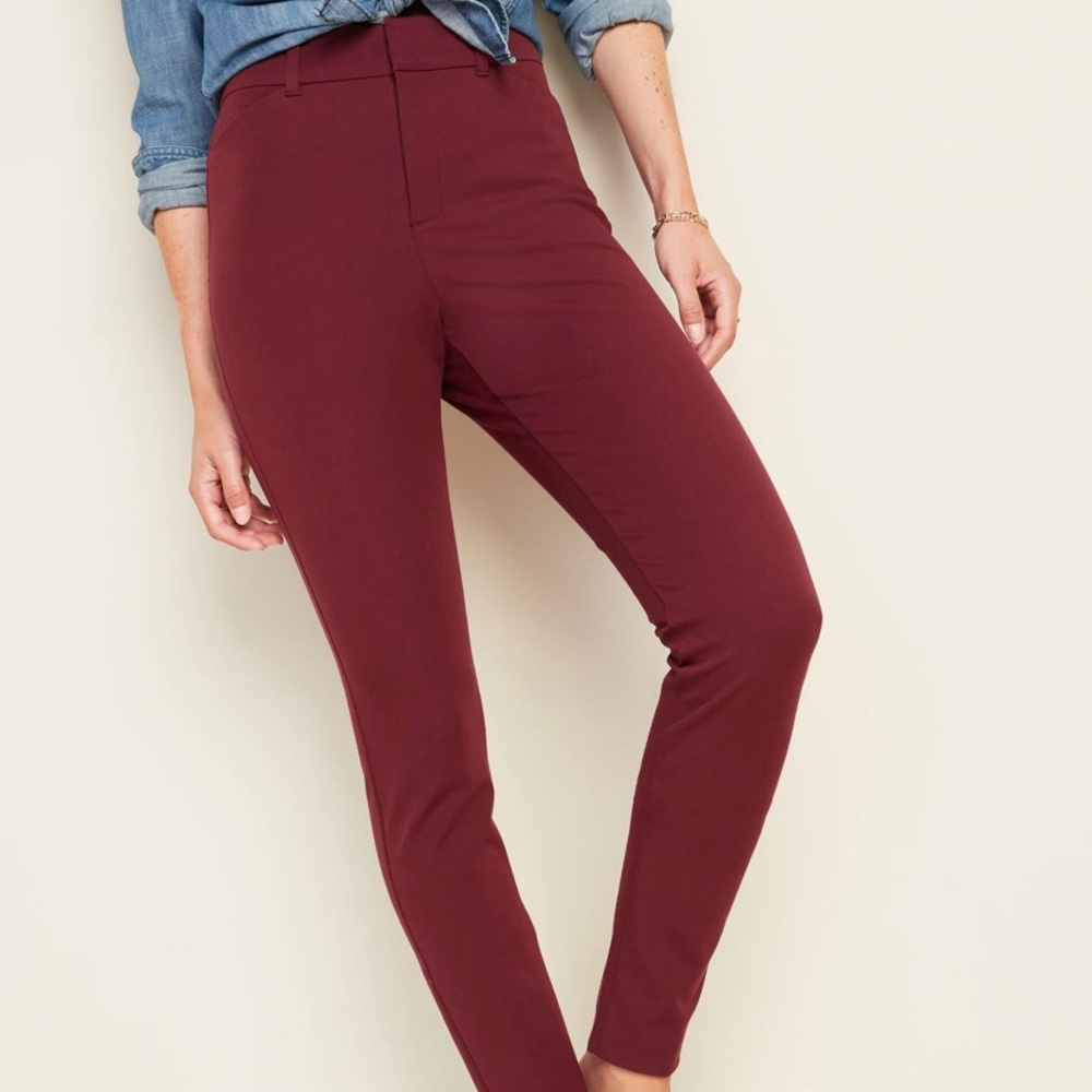 Maroon Pixie High Rise Slacks (Size 6)